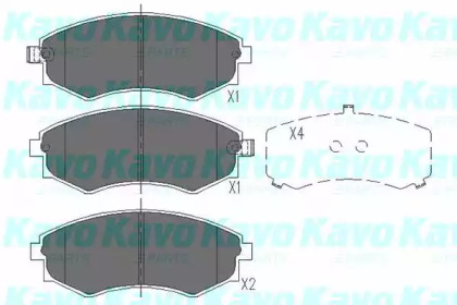 Комплект тормозных колодок KAVO PARTS KBP-3027