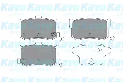 Комплект тормозных колодок KAVO PARTS KBP-3037