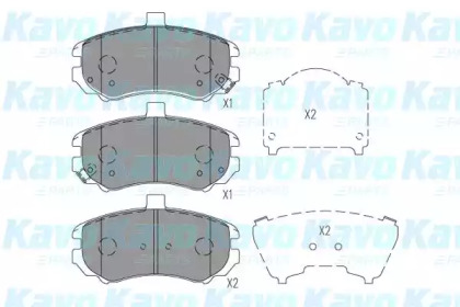 Комплект тормозных колодок KAVO PARTS KBP-3038