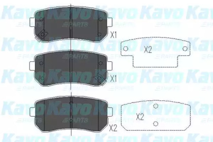 Комплект тормозных колодок KAVO PARTS KBP-3041