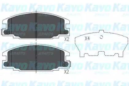 Комплект тормозных колодок KAVO PARTS KBP-3503