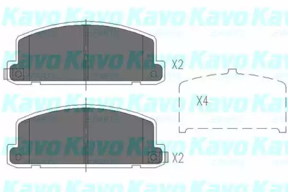 Комплект тормозных колодок KAVO PARTS KBP-3506