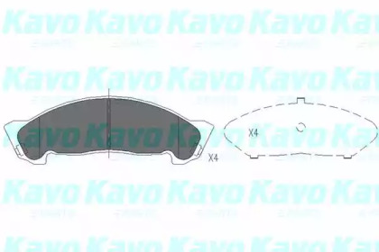 Комплект тормозных колодок KAVO PARTS KBP-3508