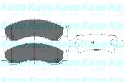 Комплект тормозных колодок KAVO PARTS KBP-3514