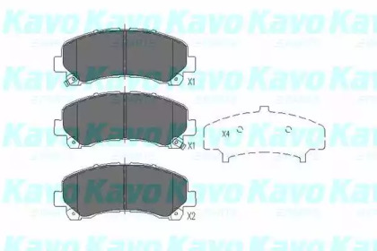 Комплект тормозных колодок KAVO PARTS KBP-3515