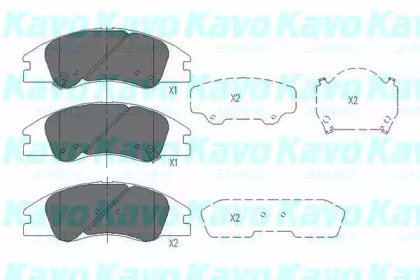 Комплект тормозных колодок KAVO PARTS KBP-4003