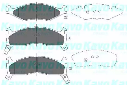 Комплект тормозных колодок KAVO PARTS KBP-4008