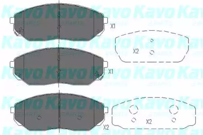 Комплект тормозных колодок KAVO PARTS KBP-4014