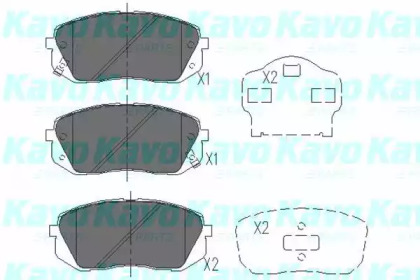 Комплект тормозных колодок KAVO PARTS KBP-4018