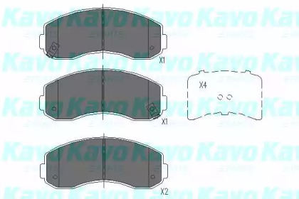 Комплект тормозных колодок KAVO PARTS KBP-4021