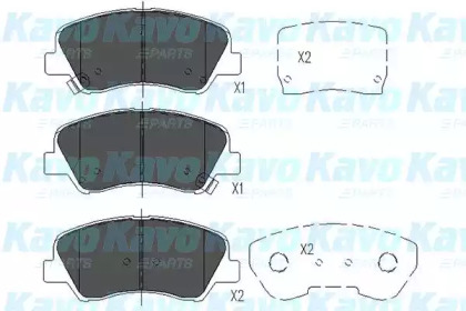 Комплект тормозных колодок KAVO PARTS KBP-4023