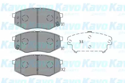 Комплект тормозных колодок KAVO PARTS KBP-4025