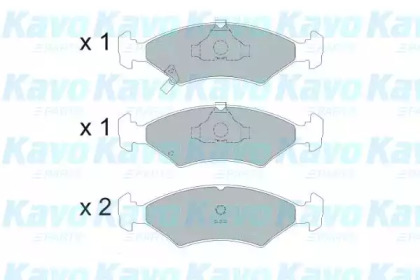 Комплект тормозных колодок KAVO PARTS KBP-4026