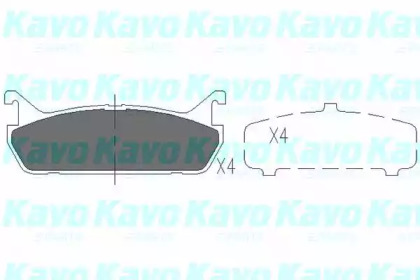 Комплект тормозных колодок KAVO PARTS KBP-4507