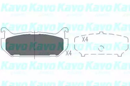 Комплект тормозных колодок KAVO PARTS KBP-4508