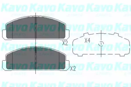 Комплект тормозных колодок KAVO PARTS KBP-4515