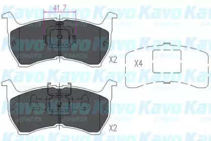 Комплект тормозных колодок KAVO PARTS KBP-4516