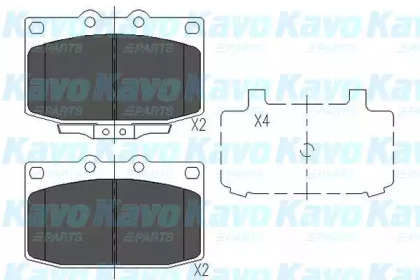 Комплект тормозных колодок KAVO PARTS KBP-4518