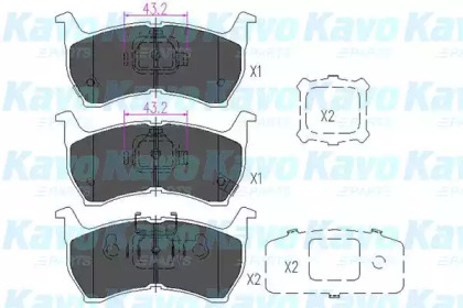 Комплект тормозных колодок KAVO PARTS KBP-4519