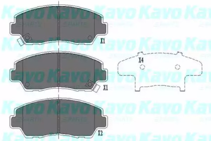 Комплект тормозных колодок KAVO PARTS KBP-4522