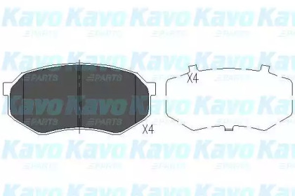 Комплект тормозных колодок KAVO PARTS KBP-4524