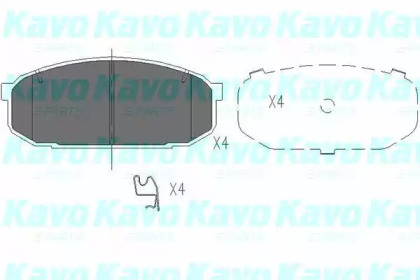 Комплект тормозных колодок KAVO PARTS KBP-4528