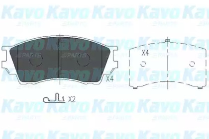 Комплект тормозных колодок KAVO PARTS KBP-4529