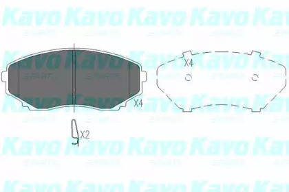 Комплект тормозных колодок KAVO PARTS KBP-4530