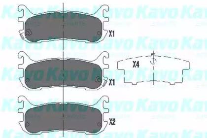 Комплект тормозных колодок KAVO PARTS KBP-4539