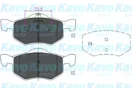 Комплект тормозных колодок KAVO PARTS KBP-4541