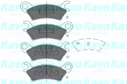 Комплект тормозных колодок KAVO PARTS KBP-4542