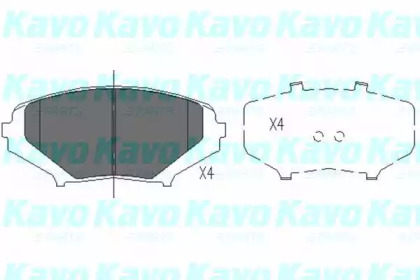 Комплект тормозных колодок KAVO PARTS KBP-4546