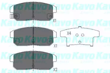 Комплект тормозных колодок KAVO PARTS KBP-4547