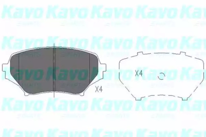 Комплект тормозных колодок KAVO PARTS KBP-4550