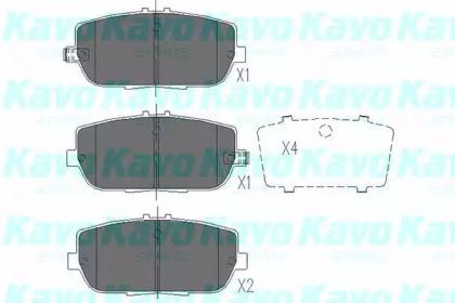 Комплект тормозных колодок KAVO PARTS KBP-4551