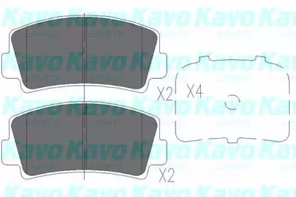 Комплект тормозных колодок KAVO PARTS KBP-4552