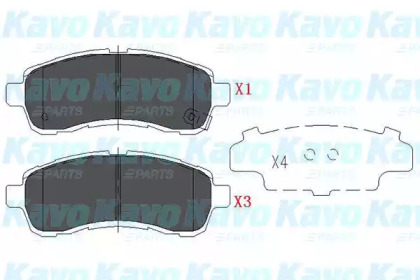 Комплект тормозных колодок KAVO PARTS KBP-4560