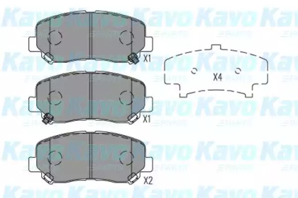 Комплект тормозных колодок KAVO PARTS KBP-4563