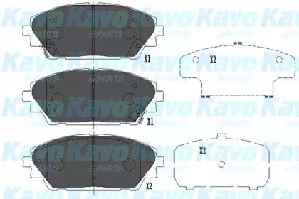 Комплект тормозных колодок KAVO PARTS KBP-4571