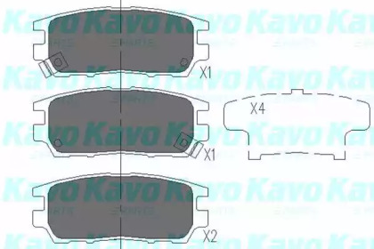 Комплект тормозных колодок KAVO PARTS KBP-5504