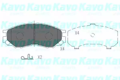 Комплект тормозных колодок KAVO PARTS KBP-5508