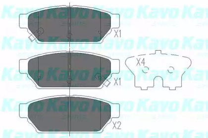 Комплект тормозных колодок KAVO PARTS KBP-5510