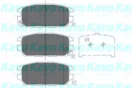 Комплект тормозных колодок KAVO PARTS KBP-5511