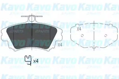 Комплект тормозных колодок KAVO PARTS KBP-5519