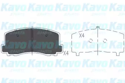 Комплект тормозных колодок KAVO PARTS KBP-5522