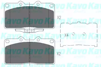 Комплект тормозных колодок KAVO PARTS KBP-5529