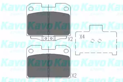 Комплект тормозных колодок KAVO PARTS KBP-5531