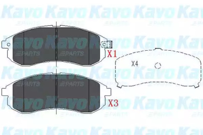 Комплект тормозных колодок KAVO PARTS KBP-5533