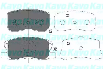 Комплект тормозных колодок KAVO PARTS KBP-5534