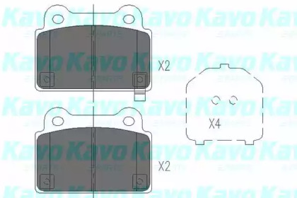 Комплект тормозных колодок KAVO PARTS KBP-5542